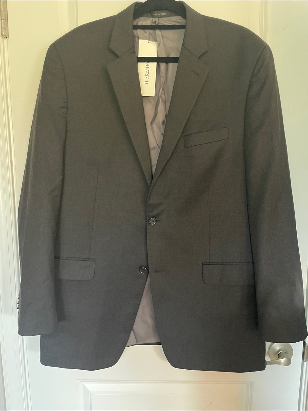 Calvin Klein Men's Dark Gray Two-Button Blazer Sport coat suit jacket